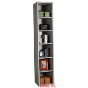PRATICO KIT LIBRERIA CM 35,7X44X217H IN MELAMINICO COLORE CEMENTO