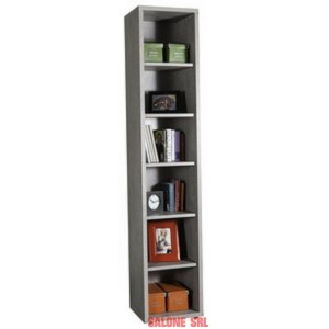 PRATICO KIT LIBRERIA CM 35,7X44X217H IN MELAMINICO COLORE CEMENTO
