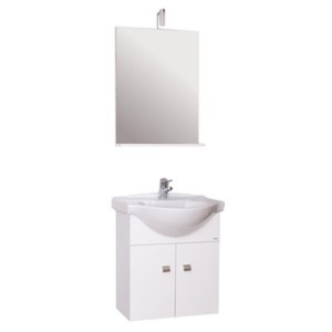 MOBILE BAGNO SOSPESO EMMA CM.58 COMPLETO COLORE BIANCO