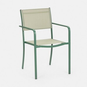 SET DA PRANZO PER ESTERNO GIARDINO COMPLETO DI TAVOLO E 4 SEDIE MODELLO "MINIMAL"