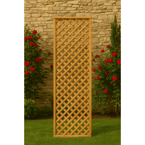 Pannello grigliato frangivista 60xh180 cm in legno di pino impregnato