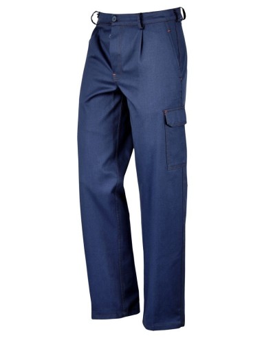 PANTALONE SUPER CARGO MULTITASCHE COTONE COLORE BLU