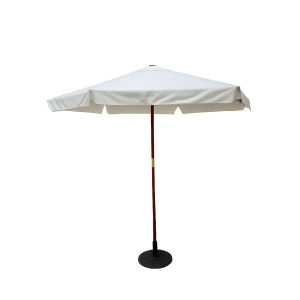 Ombrellone in legno diametro 250 cm colore bianco per esterno