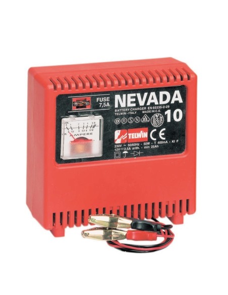 CARICABATTERIA AUTO PORTATILE TELWIN NEVADA 10 TENSIONE 12V-4A CARICA  BATTERIA