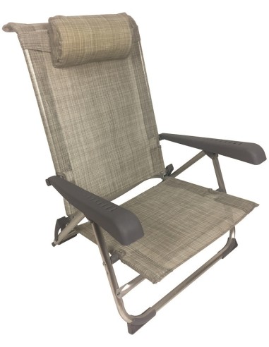 SDRAIO SEDIA SPIAGGINA SUN ALLUMINIO E TEXTILINE 39X47XH24/77 MARE SPIAGGIA PISCINA
