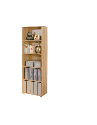 LIBRERIA PARINI 5 LIVELLI 60x30x180H LAMINATO FINITURA ROVERE