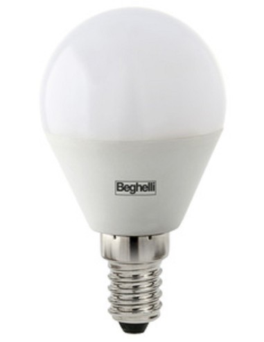 LAMPADA 10PZ BEGHELLI LED 56973 SFERA E14 W3,5 FREDDA 6500K LAMPADINA