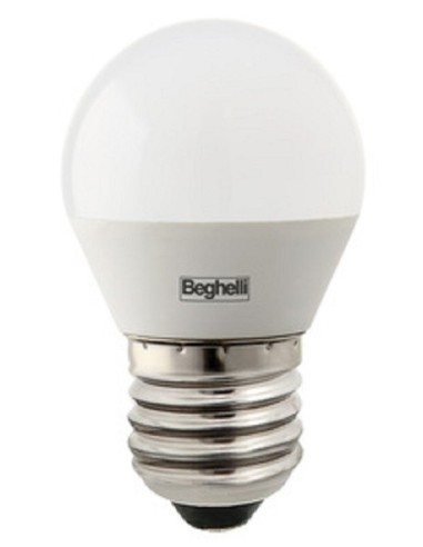 LAMPADA 10PZ BEGHELLI LED 56990 SFERA E27 W5 CALDA 3000K LAMPADINA