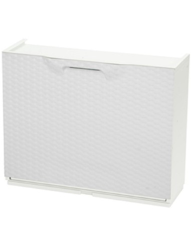 SCARPIERA MODULARE COMPONIBILE PZ.4 ABS EFFETTO RATTAN BIANCO 51X17X40H