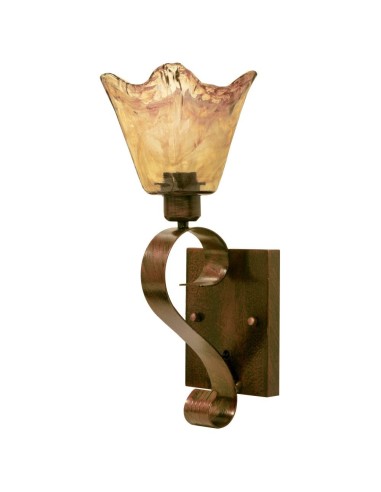 LAMPADA A PARETE DA INTERNO LAMPEDUSA LANTERNA APPLIQUE BRONZO