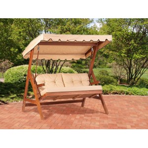 Dondolo in legno Cipro 170X110X180H