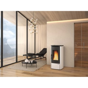 Termostufa a pellet Extraflame Nordica MARINA IDRO H11  ventilata 12 kw avorio