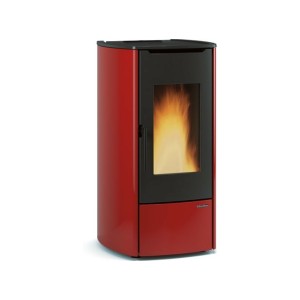 Termostufa a pellet Extraflame Nordica MARINA IDRO H11  ventilata 12 kw Bordeaux