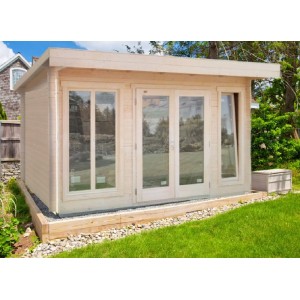 Casetta Carla in legno nordico 408x268 con pavimento