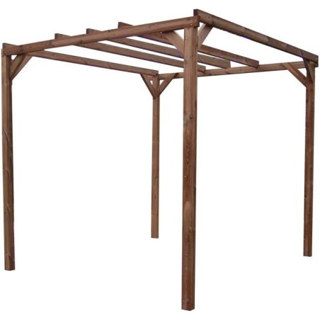 PERGOLA TETTOIA CARPORT FORESTA LEGNO TRATTATO ALTA TEMPERATURA CM 300X296