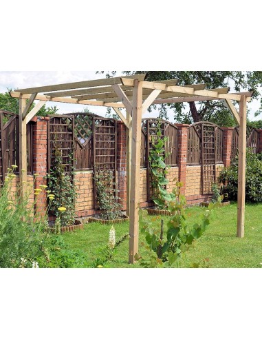 GAZEBO PERGOLA ECO 300X300 LEGNO PINO MASSELLO IMPREGNATO