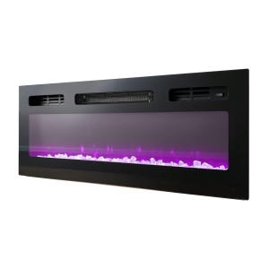 MOBILE TV CON CAMINETTO ELETTRICO Cm 200x40x37h BIANCO LUCIDO
