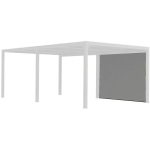 Tenda accessoria per Pergola bioclimatica PER 360x600 con binario per mezzo lato lungo 3,00 m, colore grigio