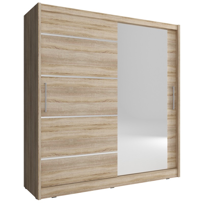 ARMADIO CON SPECCHIO PER CAMERE DA LETTO SERIE MAJA 180x62x200h ROVERE ARMADIO CON SPECCHIO PER CAMERE DA LETTO SERIE MAJA 180x62x200h ROVERE