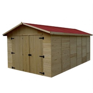 Garage casetta foresta mod. eden in legno massello a pannelli 16 mm. 280x480 senza pavimento