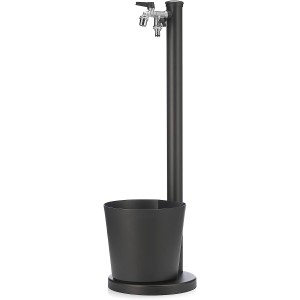 Fontana con secchio completa di impianto e rubinetto H88 Cm colore Antracite Made in Italy