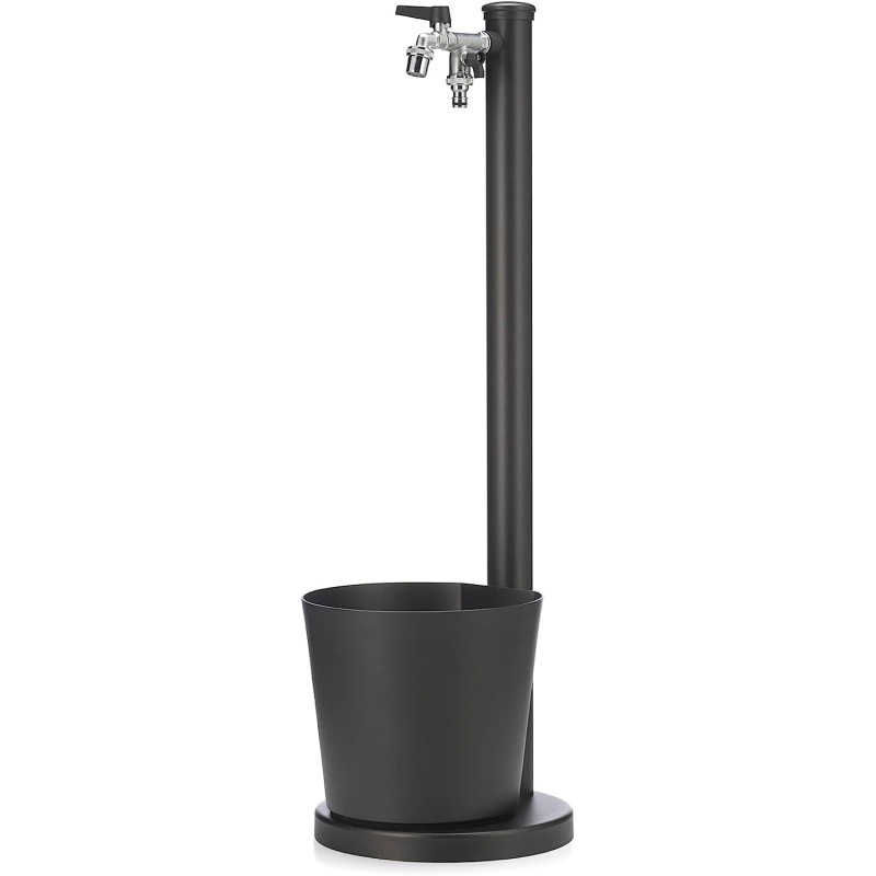Fontana con secchio completa di impianto e rubinetto H88 Cm colore Antracite Made in Italy Fontana con secchio completa di impianto e rubinetto H88 Cm colore Antracite Made in Italy