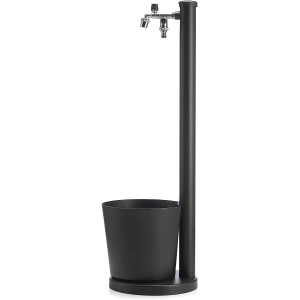 Fontana con secchio completa di impianto e rubinetto H88 Cm colore Antracite Made in Italy