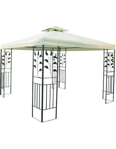 Gazebo decorativo in metallo Blinky 300x300 Cm h270 Beige in PE 180 gr/mq