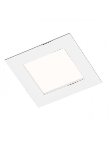 Lampada incassata Plafoniera SLENDER SQ 8 da incasso cromo 230V LED 3W 3000K