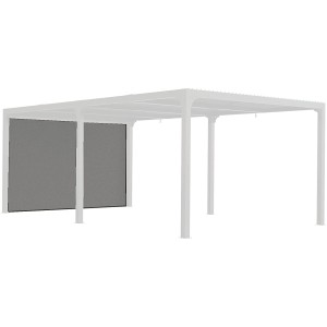 Tenda accessoria per Pergola bioclimatica PER 360x300 e 360x600 con binario per lato 3,60 m, colore grigio