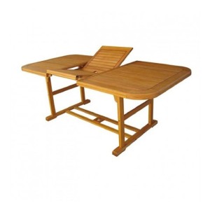 TAVOLO RIVIERA ESTENSIBILE 150/200X100X75H IN LEGNO BALAU YELLOW,FINITURA AD OLIO