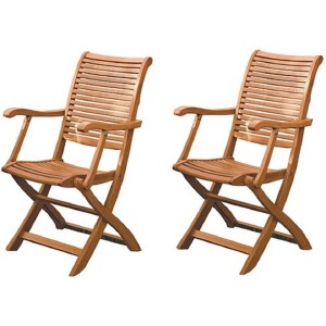 POLTRONA RIVIERA 2 pz PIEGHEVOLE CM.63X50X95H LEGNO BALAU,FINITURA AD OLIO