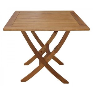 TAVOLO QUADRATO PIEGHEVOLE IGOR CM.80X80X74H IN LEGNO BALAU YELLOW FINITURA AD OLIO