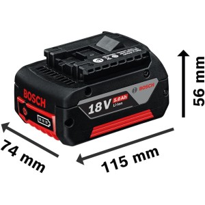 Bosch Batteria 5.0 Ah 18V GBA Li-Ion professionale 1600A002U5