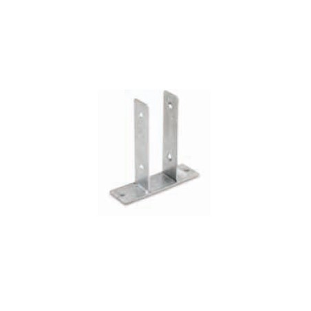 PORTA PALO IN ACCIAIO ZINCATO PER PAVIMENTO/CEMENTO 7x7cm 2 PEZZI