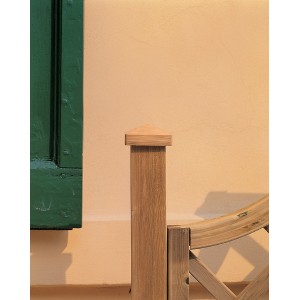 DIAMANTE IN LEGNO COPRI PALO 11,5x11,5x5cm CONF. 2 PEZZI