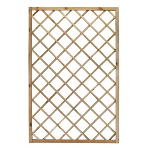 PANNELLO GRIGLIATO TRENDY IN LEGNO 60X180 cm FORO 9X9 cm CORNICE 34X34 CONF. 2 PEZZI