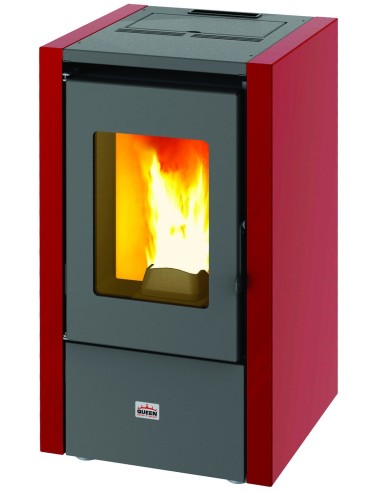 STUFA A PELLET 5,53 KW QUEEN MIGNON 6 BORDEAUX 43x49xH77 cm