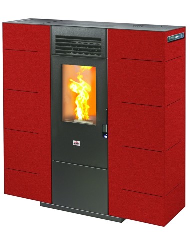 STUFA A PELLET  6,14KW QUEEN SLIM 6 BORDEAUX 88x26xH89 cm