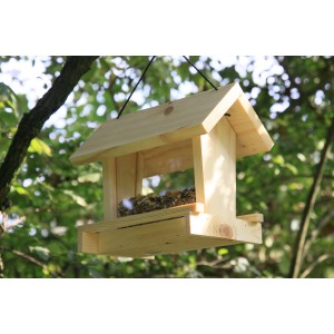 MANGIATOIA IN LEGNO PER UCCELLINI CIPI' FSC 15x26xh21 CM