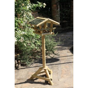 MANGIATOIA IN LEGNO PER UCCELLINI HAPPINESS FSC dim. 35x38xh100 CM