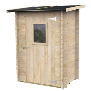 CASETTA DI LEGNO HOBBY BH19 mm PORTA SINGOLA FINESTRATA dim. 146x98x197cm MONOFALDA