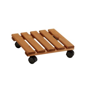 CARRELLO DI LEGNO PORTATUTTO 30x30 cm COLOR LARICE
