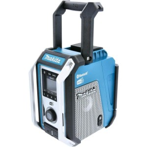 Makita Radio portatile da cantiere caricabatterie + funzione Bluetooth e porta USB DMR115