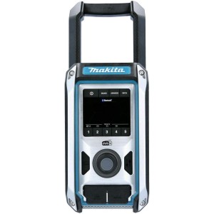 Makita Radio portatile da cantiere caricabatterie + funzione Bluetooth e porta USB DMR115