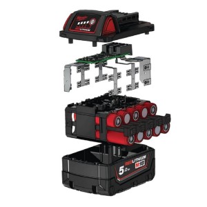 Milwaukee Batteria 5.0Ah 18V agli ioni di litio M18B5