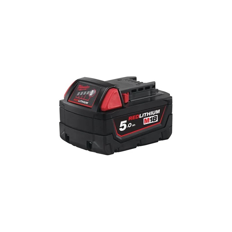 Milwaukee Batteria 5.0Ah 18V agli ioni di litio M18B5 Milwaukee Batteria 5.0Ah 18V agli ioni di litio M18B5