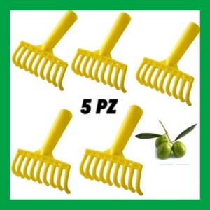 Rastrello in plastica per raccolta olive  9 denti e foro per manico  5PZ