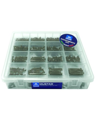 VALIGETTA MUSTAD BOX CON 670 VITI PANELVIT ASSORTITE