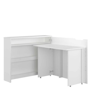 Lenart scrivania richiudibile Off. Concept cm115x27-136x93H destra Bianco opaco